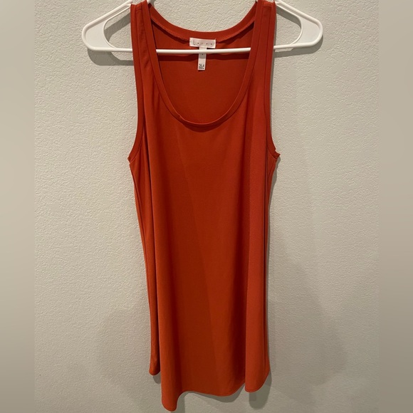 Leith Orange Tank Swing Dress Swoop Neck Sleeveless Women’s Small - Picture 4 of 9